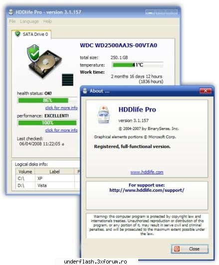 hddlife pro 3.1 hddlife worried about hard-drive failure? get hddlife real time hard drive